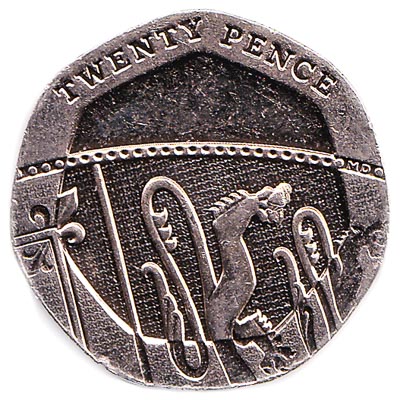 20 Pence coin Great Britain