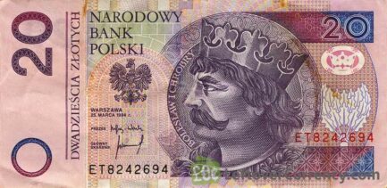 20 Polish Zloty banknote (King Boleslaw I Chrobry)