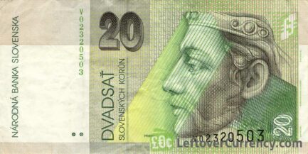 20 Slovak Koruna banknote (Prince Pribina)