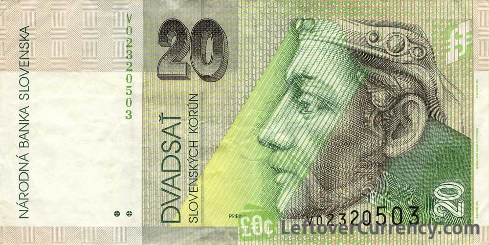 20 Slovak Koruna banknote (Prince Pribina)