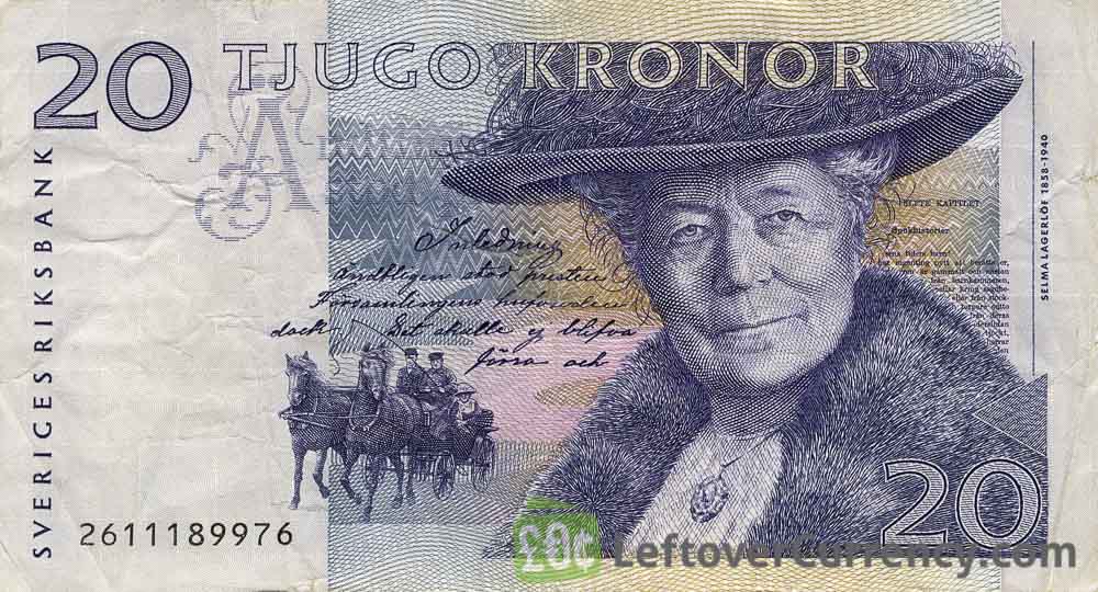 20 Swedish Kronor banknote (Selma Lagerlof issue 1997)