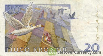 20 Swedish Kronor banknote (Selma Lagerlof issue 1997)