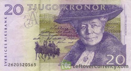 20 Swedish Kronor banknote (Selma Lagerlof)