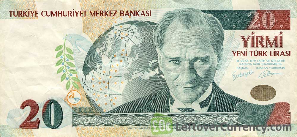 20 Turkish Lira banknote (8th emission group 2005)