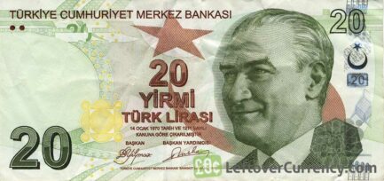20 Turkish Lira banknote (9th emission group 2009)
