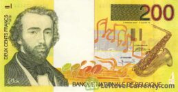 200 Belgian Francs banknote (Adolphe Sax)