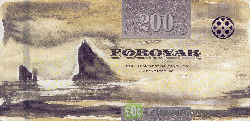 200 Faroese Kronur banknote (Ghost moth)