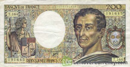 200 French Francs banknote (de Montesquieu)