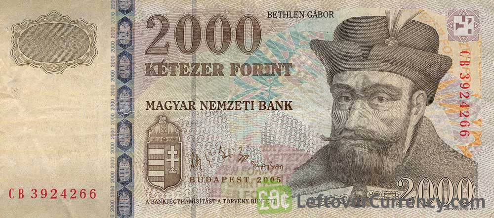 2000 Hungarian Forints banknote (Prince Gabor Bethlen)
