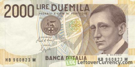 2000 Italian Lire banknote (Guglielmo Marconi)