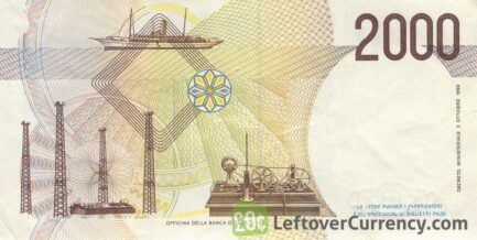 2000 Italian Lire banknote (Guglielmo Marconi)