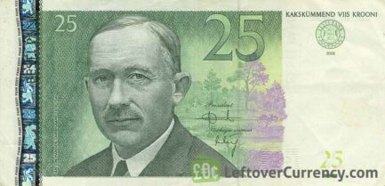 25 Estonian Krooni banknote (Anton Hansen-Tammsaare)