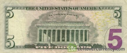 5 American Dollars banknote