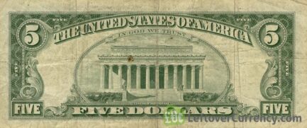 5 American Dollars banknote series 1950