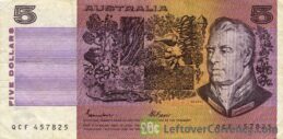 5 Australian Dollars banknote series 1974