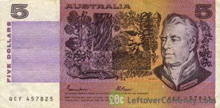 5 Australian Dollars banknote series 1974