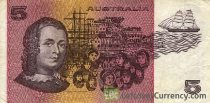 5 Australian Dollars banknote series 1974