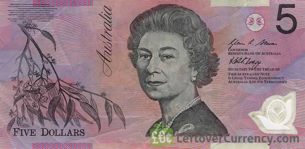 5 Australian Dollars banknote series 1992