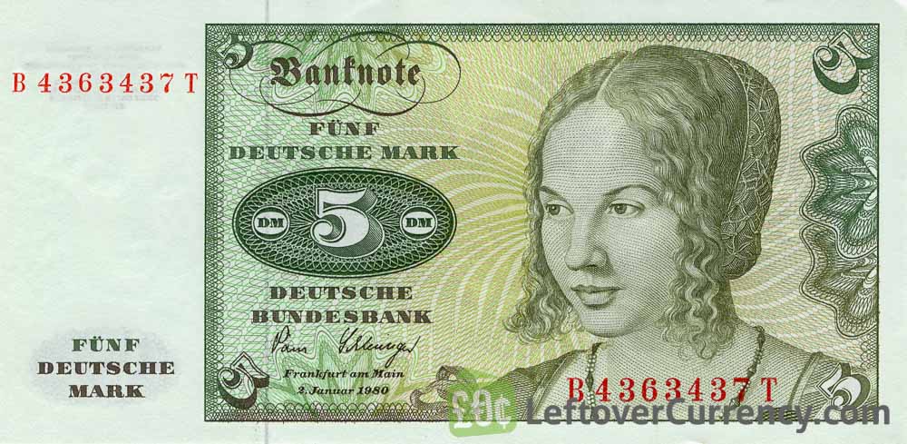 5 Deutsche Marks banknote (Venezianerin)