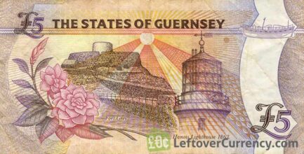 5 Guernsey Pounds banknote (St. Peter Port Town Church)