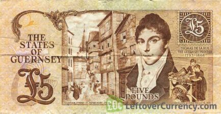 5 Guernsey Pounds banknote (Thomas De La Rue)