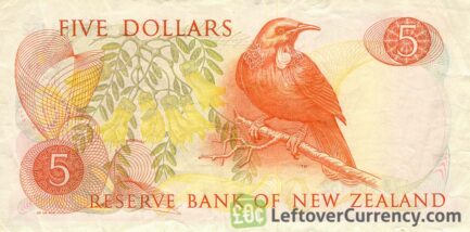 5 New Zealand Dollars banknote series 1967