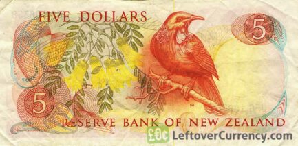 5 New Zealand Dollars banknote series 1981