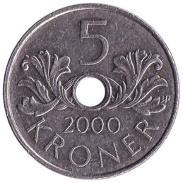 5 Norwegian Kroner coin