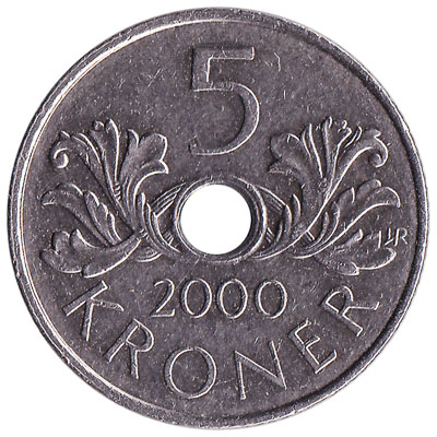 5 Norwegian Kroner coin