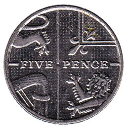 5 Pence coin Great Britain