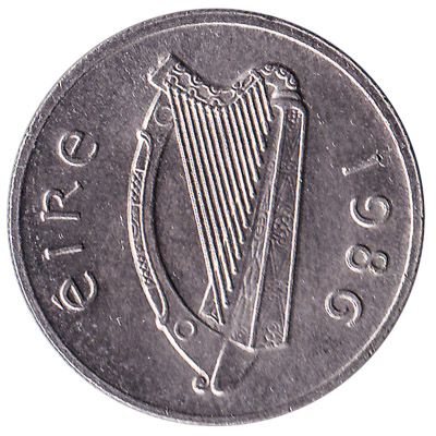 5 Pence Ireland Irish Celtic Harp Coin Money Clip Large 