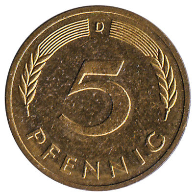 5 Pfennig coin Germany