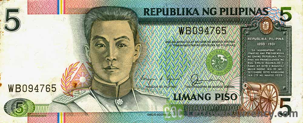 5 Philippine Peso Emilio Aguinaldo Exchange Yours For Cash 5-philippine-peso-emilio-aguinaldo-exchange-yours-for-cash