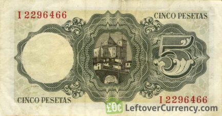 5 Spanish Pesetas banknote (Jaime Balmes)