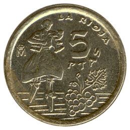 5 Spanish Pesetas coin