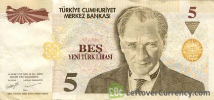 5 Turkish Lira banknote (8th emission group 2005)