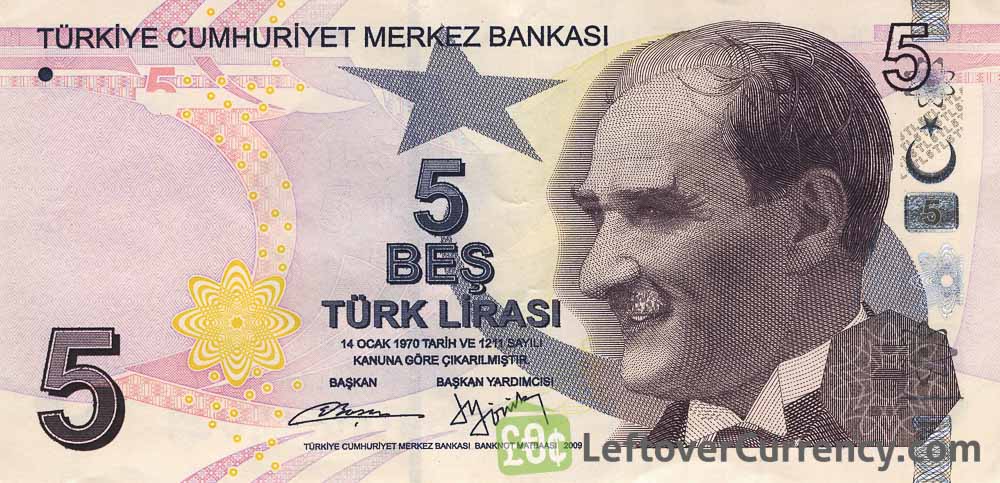 5 Turkish Lira banknote (9th emission group 2009)