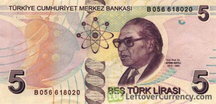 5 Turkish Lira banknote (9th emission group 2009)