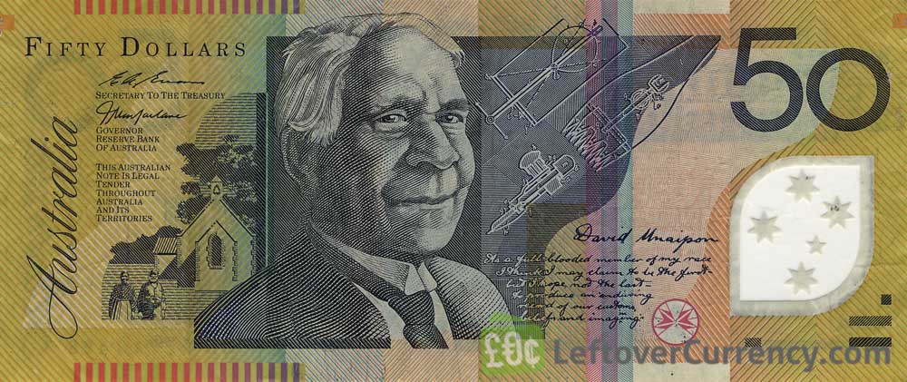 50 Australian Dollars (David Unaipon) - Exchange yours for cash