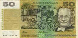 50 Australian Dollars banknote (Lord Howard Walter Florey)