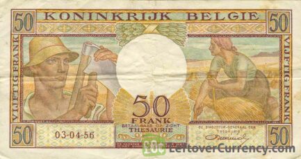 50 Belgian Francs Treasury banknote (Buisseret)