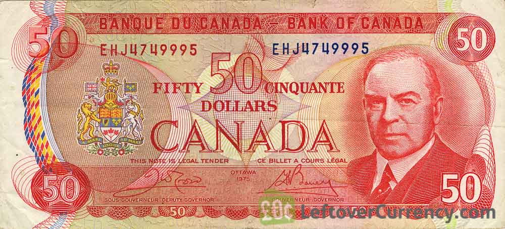 50 Canadian Dollars banknote (mounted police Scenes of Canada)