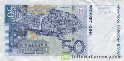 50 Croatian Kuna banknote series 2002