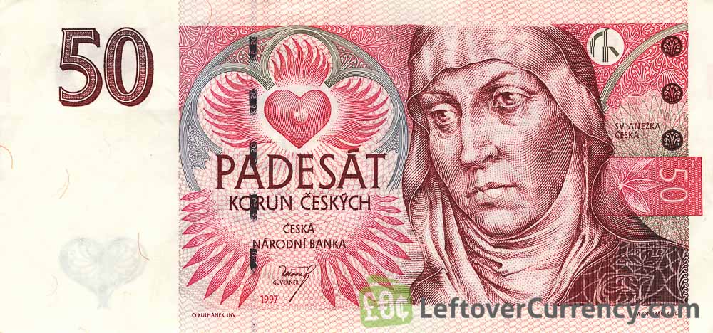 50 Czech Koruna banknote (St. Agnes of Bohemia)