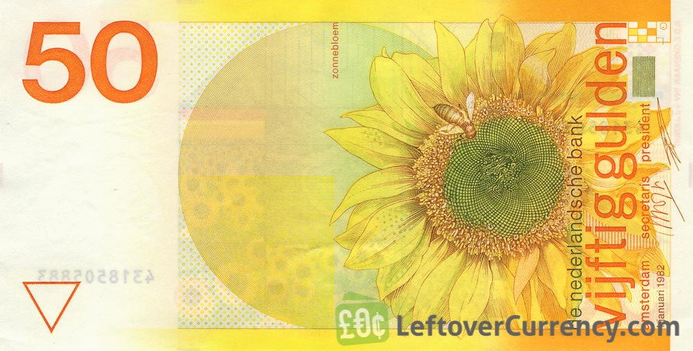 50 Dutch Guilders banknote (Sunflower 1982)