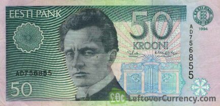 50 Estonian Krooni banknote (Rudolf Tobias)