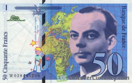 50 French Francs banknote (Antoine De Saint-Exupery)
