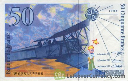 50 French Francs banknote (Antoine De Saint-Exupery)