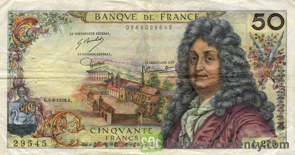 50 French Francs banknote (Jean Racine)
