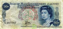 50 new Pence banknote Isle of Man